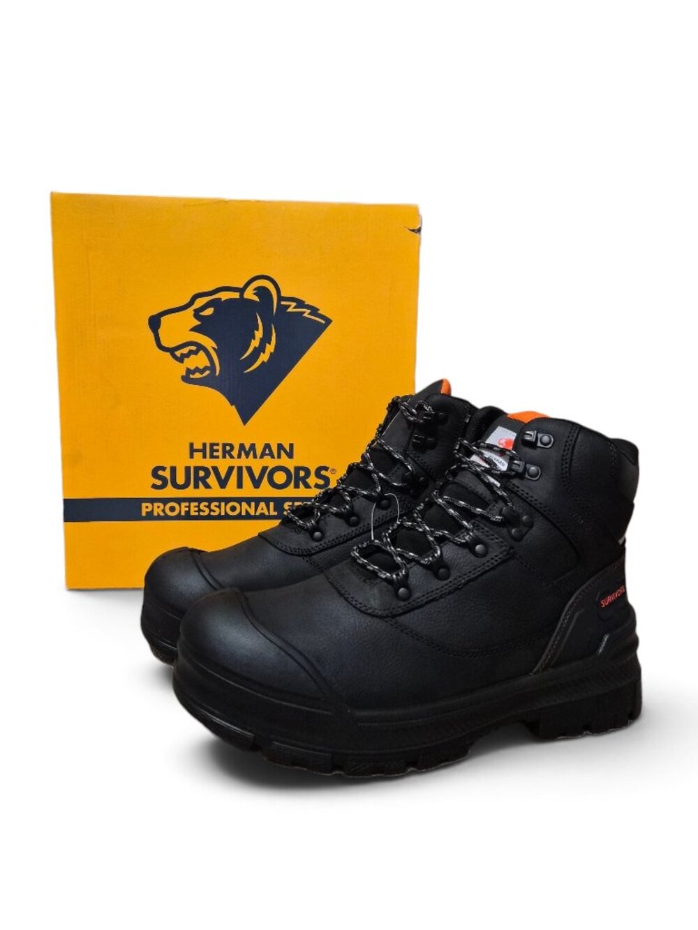 Herman Survivors Men's Groundbreaker Sz 12 Work Boots Steel Toe Waterproof Black